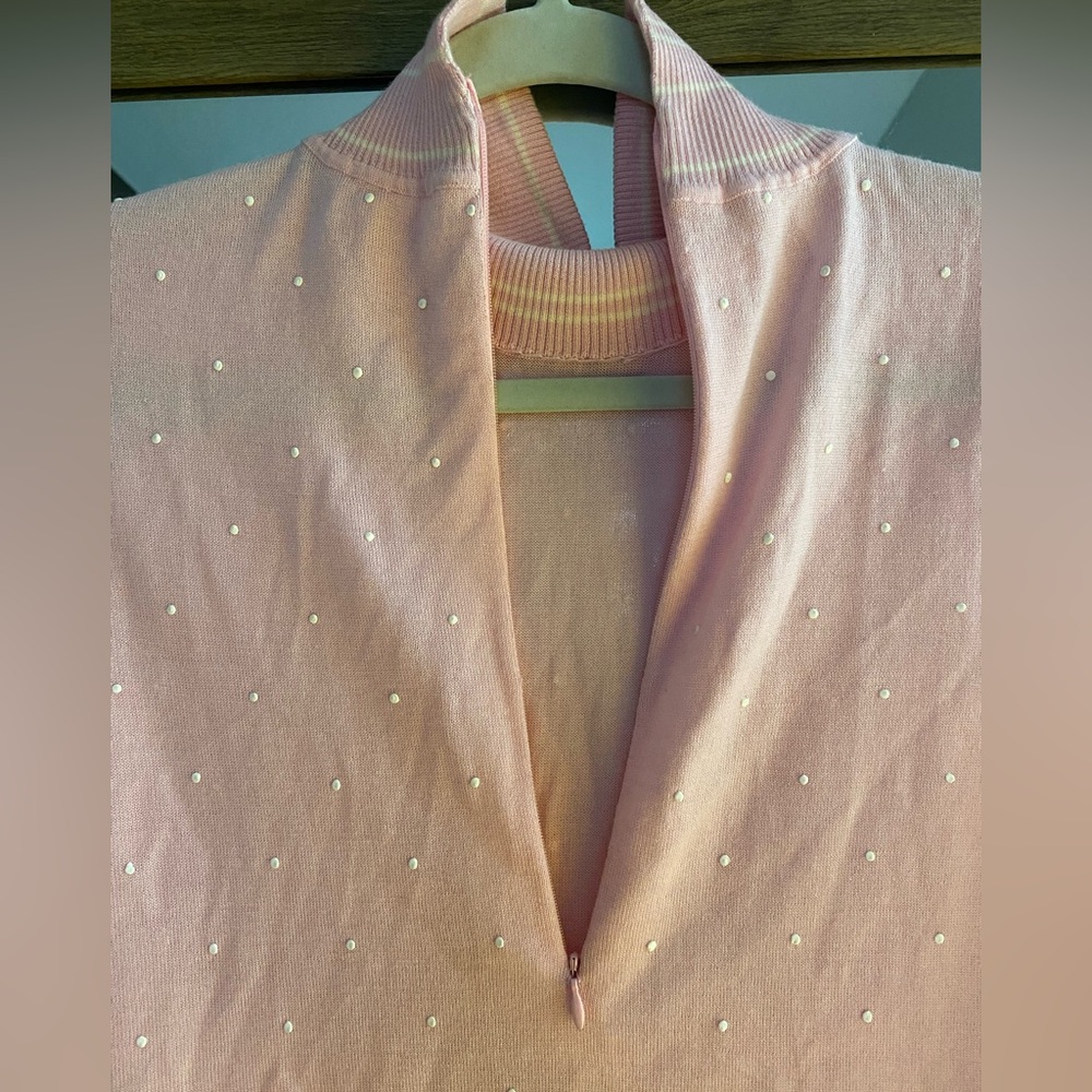 Escada Pink Women's Cardigan and sleeveless turtleneck, size 42/L - Picture 6 of 15